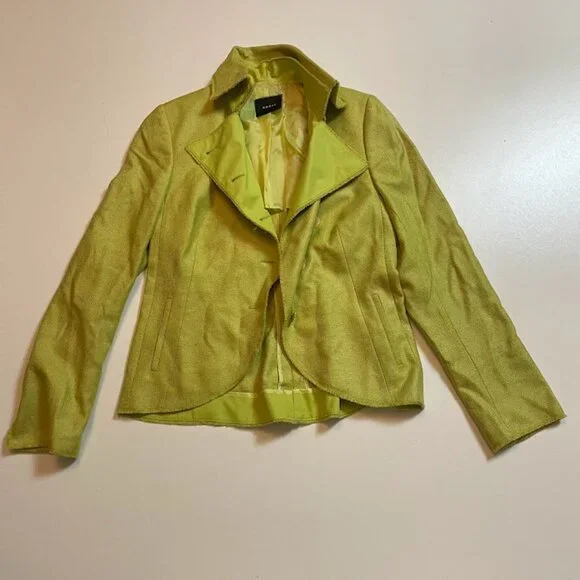 Akris Lime Green Blazer Size 10 - Picture 10 of 15